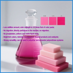 Special polymer liquid colorant for foaming materials